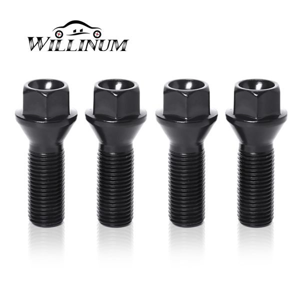 

car wheel lugs bolts for bmw f10 f11 f30 f32 e60 e90 g30 nuts stud screws m12 1.5 1.5 m14 x 1.25 black metal screw nut