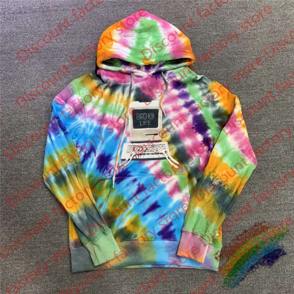 

tie-dyed hoodie women men pullover hooded 2021, Black