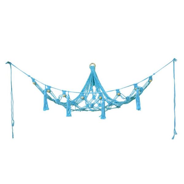 

storage bags 1pc kids toys hanging bag suction cup plaything mesh (blue)