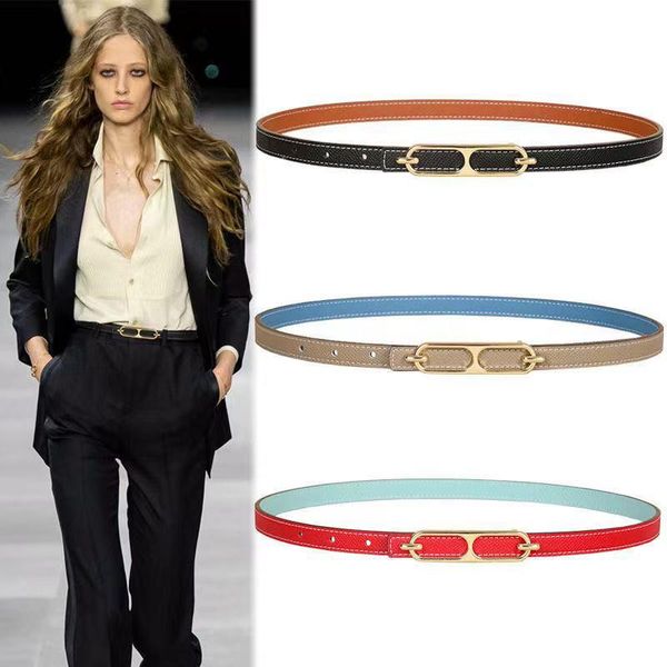 

belts women fashion fine designer gold buckle multicolor premium pu strap decorative suit dress with ins ladies waistband, Black;brown