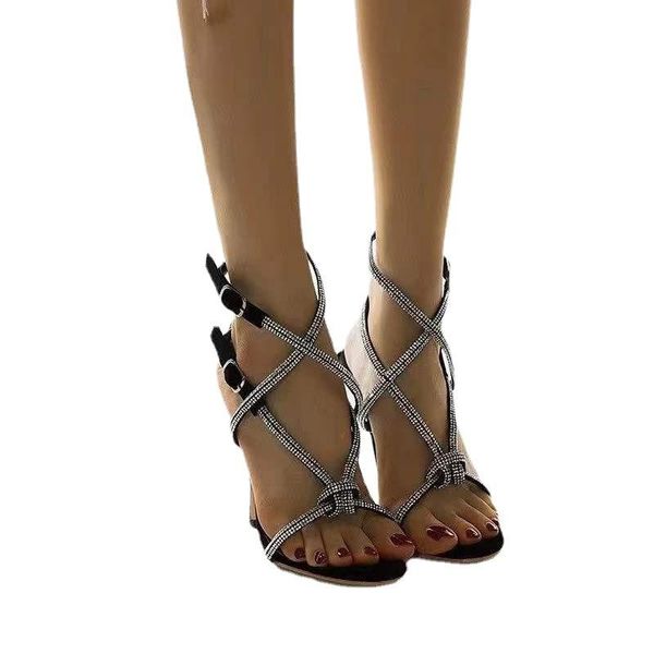 

sandals women high heel shoes female flip-flops woman leisure beach women's open toe drop, Black