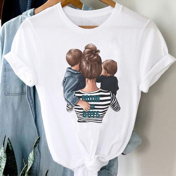 

t-shirts women striped boys cute mom crown mother mama ladies fashion clothes graphic tshirt lady print female tee t-shirt, White