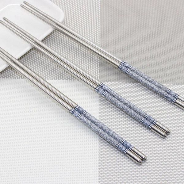 

chopsticks fashion household chinese style 22cm length reusable stainless steel high temperature resistant