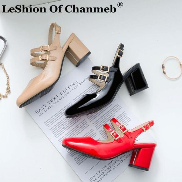 

leshion of chanmeb biggest size 51 52 women slingback pumps shoes woman multi-buckle strap mary janes party high heel shoes 2021, Black