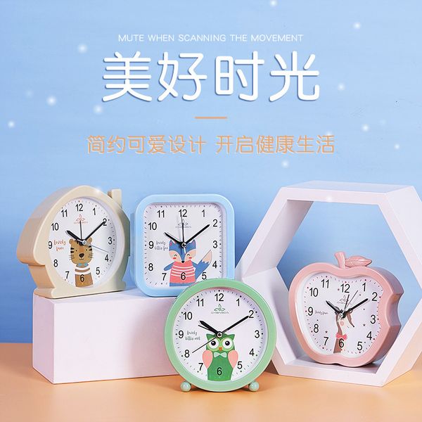 

fashion simple candy color mute scanning cartoon face children's alarm exquisite gift clock