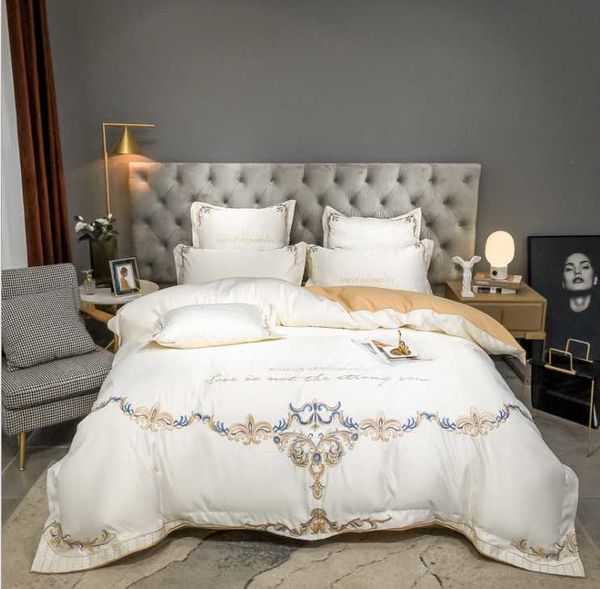 

bedding sets tribute silk cotton set king  bed linen euro embroidered cover bedspread double