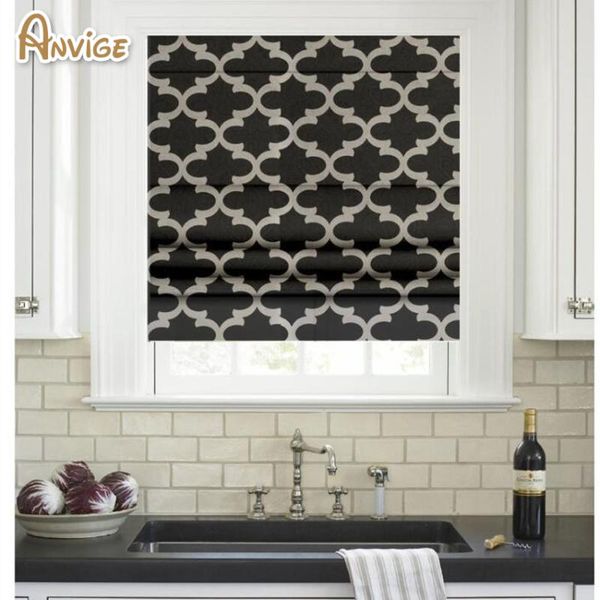 

blinds modern geometric full blackout/light filter roman shades ,easy install washable curtains ,customized window curtain drape