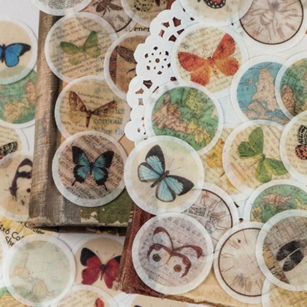 

gift wrap 100pcs retro collection series art handbook diy material paper stickers hand account stationery scrapbooking decorative