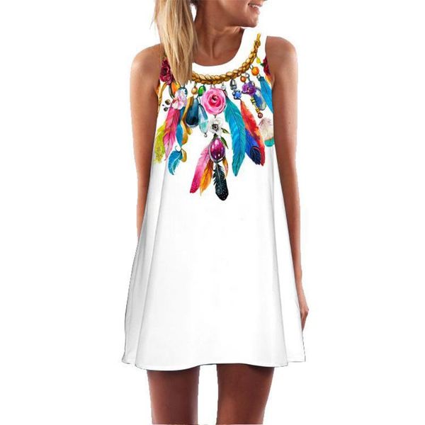 

dress women's clothing appliques woman dress summer polyester above knee sleeveless printing dresses woman party night, Black;gray