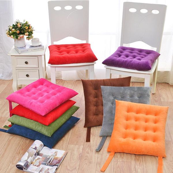 

crystal velvet solid color seat cushion soft mat computer chair seat/back cushion office chair home sofa cotton mat