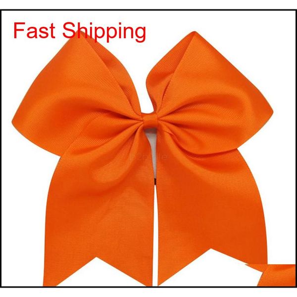 

7 inch large cheer bow baby girl solid ribbon cheer bows hair bow handmade girls cheerleading qylllh dh_seller2010, Silver