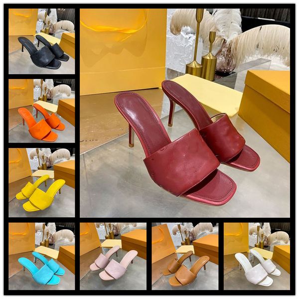 

8 color rubber slide sandals 2021 new summer slippers women jelly sandals square toe chunky heels party shoes women, Black