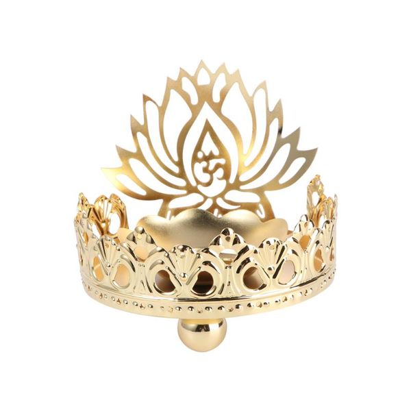 

lotus shape candle stand chic alloy candlestick temple candleholder fragrance lamps