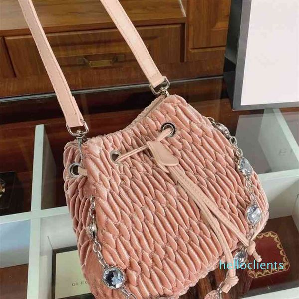 

high bucket quality velvet bag messenger