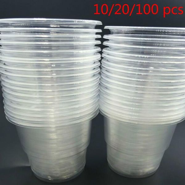 

disposable cups & straws 10/20/100 pcs plastic clear outdoor picnic tasting cup birthday kitchen party tableware.