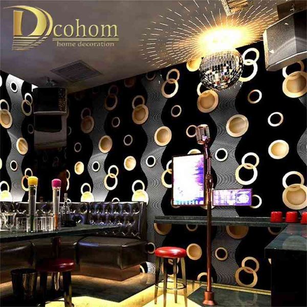 Personalità Fashion Glitter Wallpaper Modern Gold Foil Addensare Wall Paper KTV Bar Clubs Theme el Background Wall Decor Rolls 210722