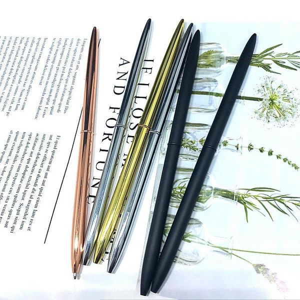 

ballpoint pens [4y4a] colors arrival stainless steel rod rotating metal pen commercial gift stationery custom, Blue;orange