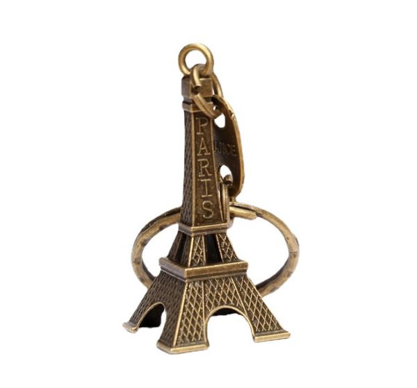 

2021 vintage eiffel tower keychain stamped paris france tower pendant key ring gifts fashion gold sliver bronze, Silver