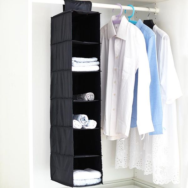 

storage boxes & bins 6-layer narrow oxford cloth hanging organizers sorting clothing wardrobe bag dust-proof washable box supplies
