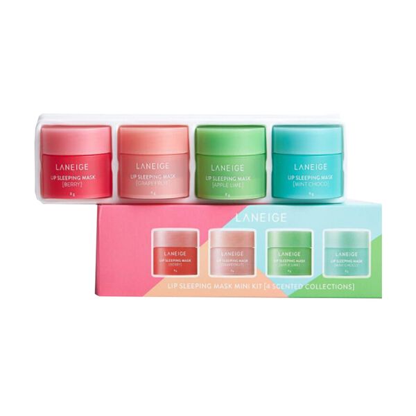 

stock 4pcs set package laneige special care lip sleeping mask lip balm lipstick moisturizing