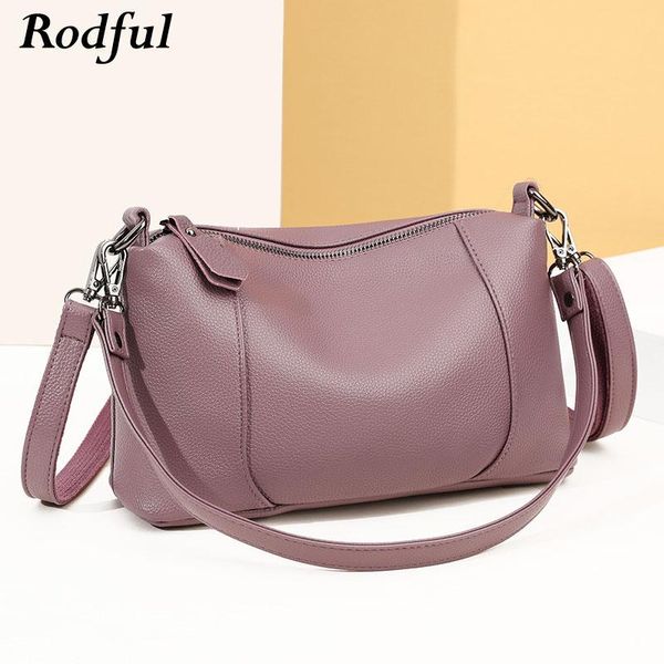 

cross body soft leather shoulder bag women's 2021 small crossbody messenger ladies handbags for women purple black summer