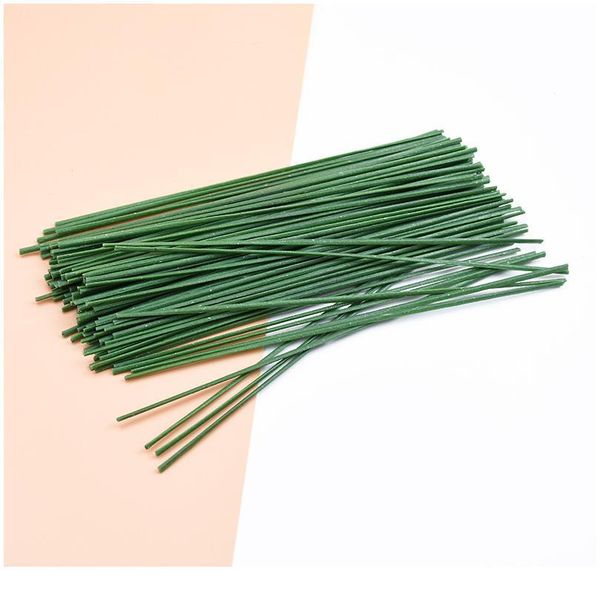 

30pcs iron wire roses leaf artificial flower pole for wedding home decor diy wreath gifts box scrapbooking craft fak jlllpe