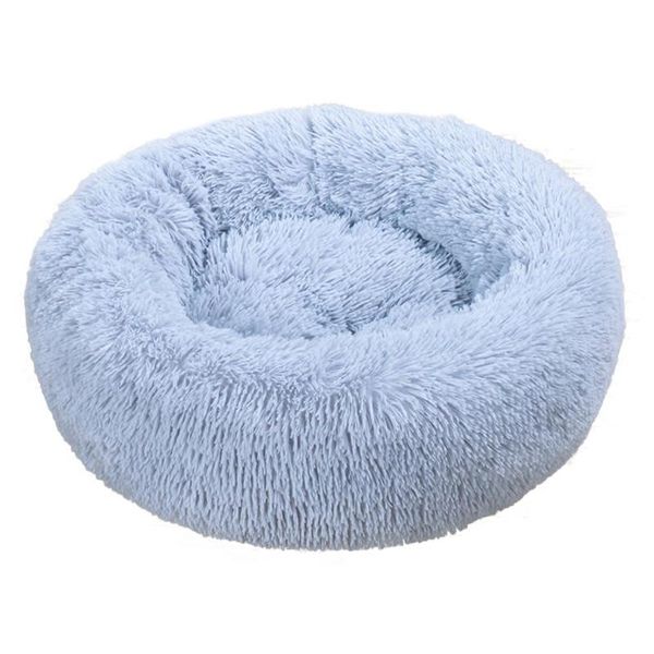

four seasons universal plush round shape warm autumn and winter thick pet bed removable and washable mat