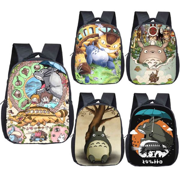 Anime Totoro Rucksack Kinder Schultaschen Jungen Mädchen Cartoon Kindergarten Rucksack Kinder Kleinkind Taschen Büchertasche Geschenk 211110