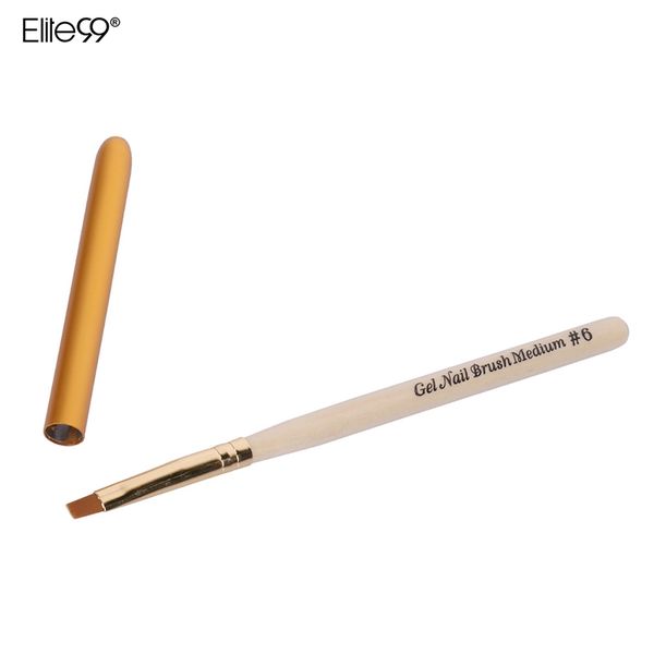 

elite99 nail varnish uv led soak off 3d effect wood handle nylon hair brush pen gel varnish uv led manicure no.6 tool, Yellow