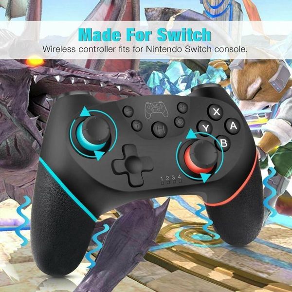 

game controllers & joysticks gamepad wireless bluetooth dual-motor 6-axis gyroscope controller joystick switch