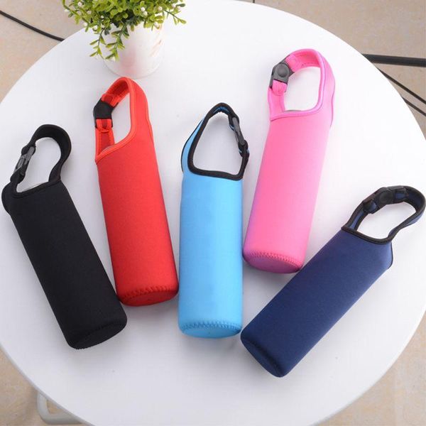 

storage bags professional heat insulation water bottle cover case portable insulator sleeve bag pouch outdoor carrier with snap buckle for 5