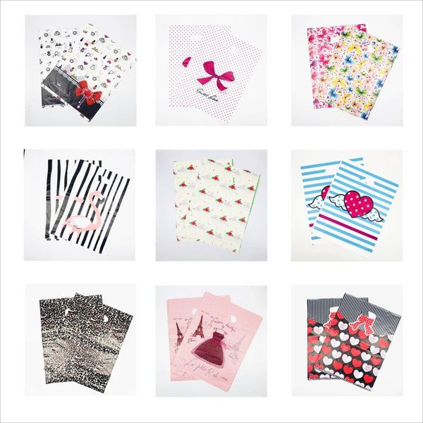 

gift wrap 10pcs big 30x40 25x35cm clothes storage bag shopping plastic with handles jewelry pouch packaging wedding decoration