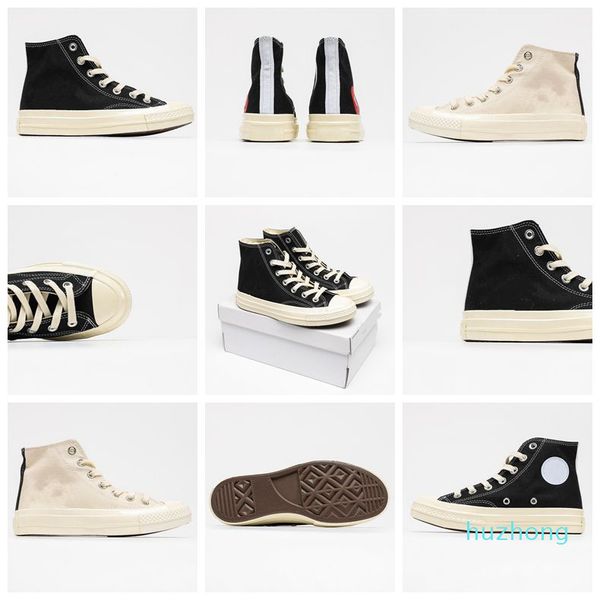 

men's commes des garcons chuck 1970 women's casual shoes tayler vulcanized sneakers love skateboard women's skate shoes size, Black
