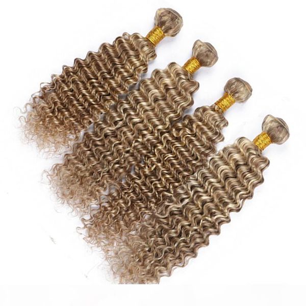 

peruvian piano color human hair bundles deals 4pcs deep wave wavy #8 613 highlight mixed piano color virgin human hair weave extensions, Black;brown