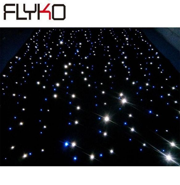 

effects 4m x 6m 16pcs/sqm bw single color portable backdrop flexible nightclub led lighting display star curtain