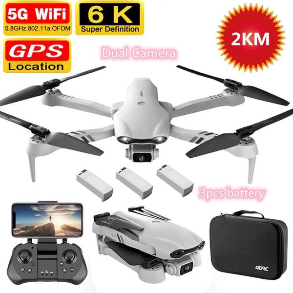 

ptz 6k esc dual camera gps position optical flow smart follow quadcopter 2000m aircraft 3 battery drone vs sg906 pro f5 icat 7
