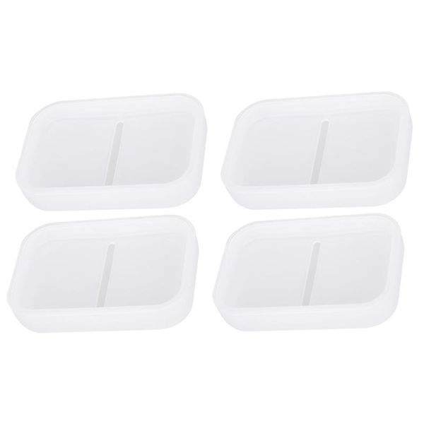 

soap dishes 4pcs boxes holders storage versatile containers (transparent)