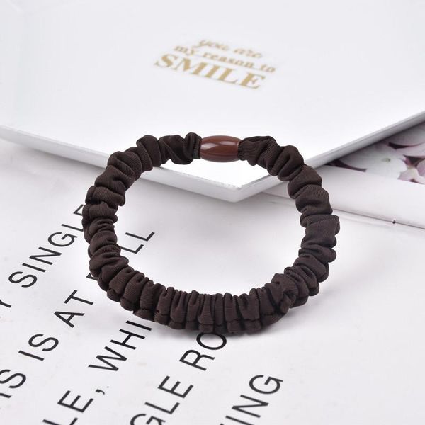 

hair accessories ice silk cloth art circle fashion fat bowel rope small rubber band pleated simple, Slivery;white