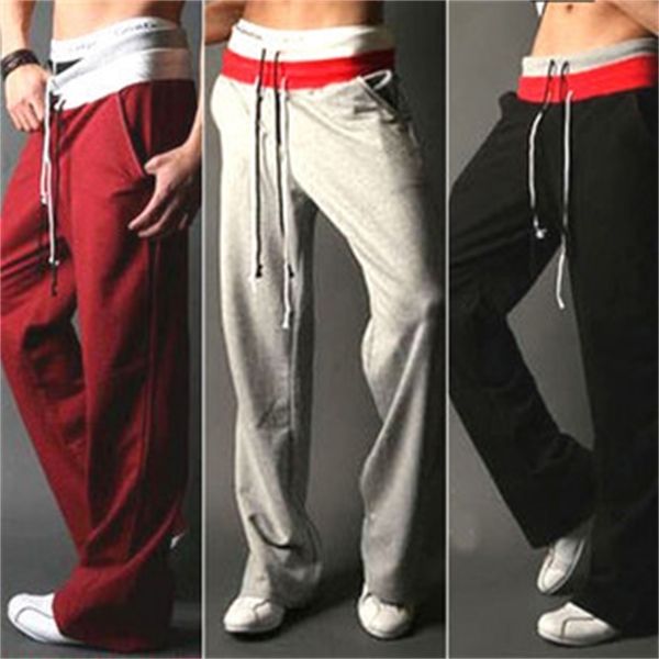 

new fashion men's casual banding sport pants,black/gray/wine red /white c0222