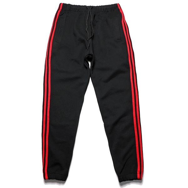 

gaojiechao brand kanye classic three bar street men's and women's hip hop sports leggings student pants2021, Black