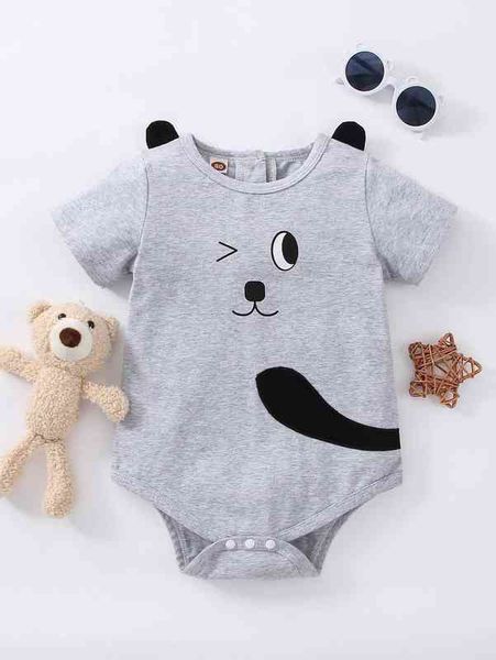 

baby cartoon graphic 3d ears design bodysuit she, Blue