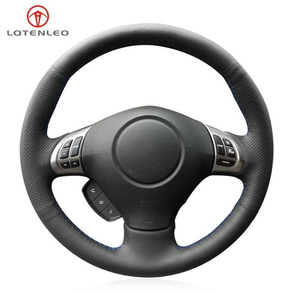 

steering wheel covers lqtenleo black genuine leather car cover for forester 2008-2012 impreza 2007-2014 legacy outback 2006-2009