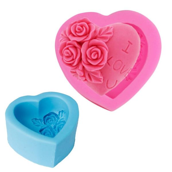 

craft tools 1pcs diy handmade soap mold fondant cake silicone chocolate pudding mould love heart food grade kitchen baking accessories