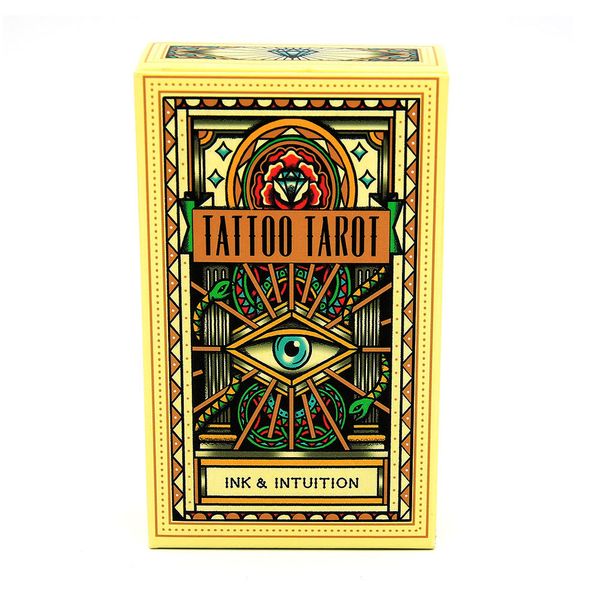 

78 tarot cards tattoo ink & intuition beautifully ilustrated set of featuring vintage deck game
