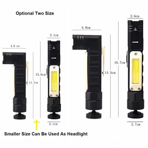 

portable 90Â° corner multi-function folding work light usb charging