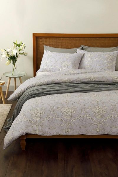 

bedding sets palais roses cotton double duvet cover set 200x220 cm lilac 10030090-2