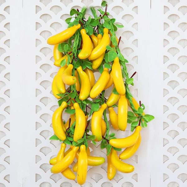 

decorative flowers & wreaths 2pcs artificial banana fruit string fake vegetables hanging home garden outdoor display, studio sketching, teac