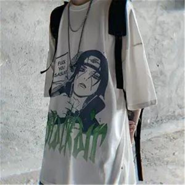

2021 new hip hop naruto masculina japons camiseta streetwear harajuku casual manga curta solta vero s t camisa japo tshirts esp3, White;black