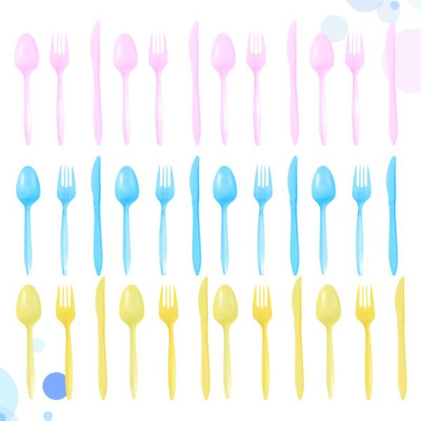 

spoons 36pcs kids disposable tableware fork spoon kit