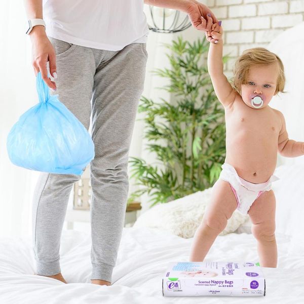 

diaper bags 1 box/90pcs disposal bag scented fragrance sack pet waste